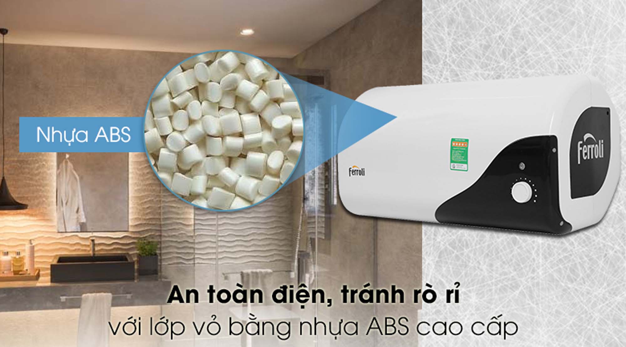 Bình nóng lạnh FERROLI MIDO DE 30L lít ngang 6 vo nhua abs Binh nong lanh FERROLI MIDO DE 30L lit ngang