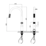 Vòi rửa bát MALLOCA K1090SS nóng lạnh - Ảnh 2