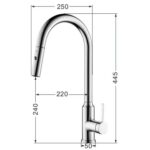 Vòi rửa bát NOBINOX IVY NX202 rút dây nóng lạnh - Ảnh 2