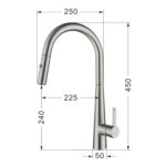 Vòi rửa bát NOBINOX WINTO NX500 rút dây nóng lạnh - Ảnh 2