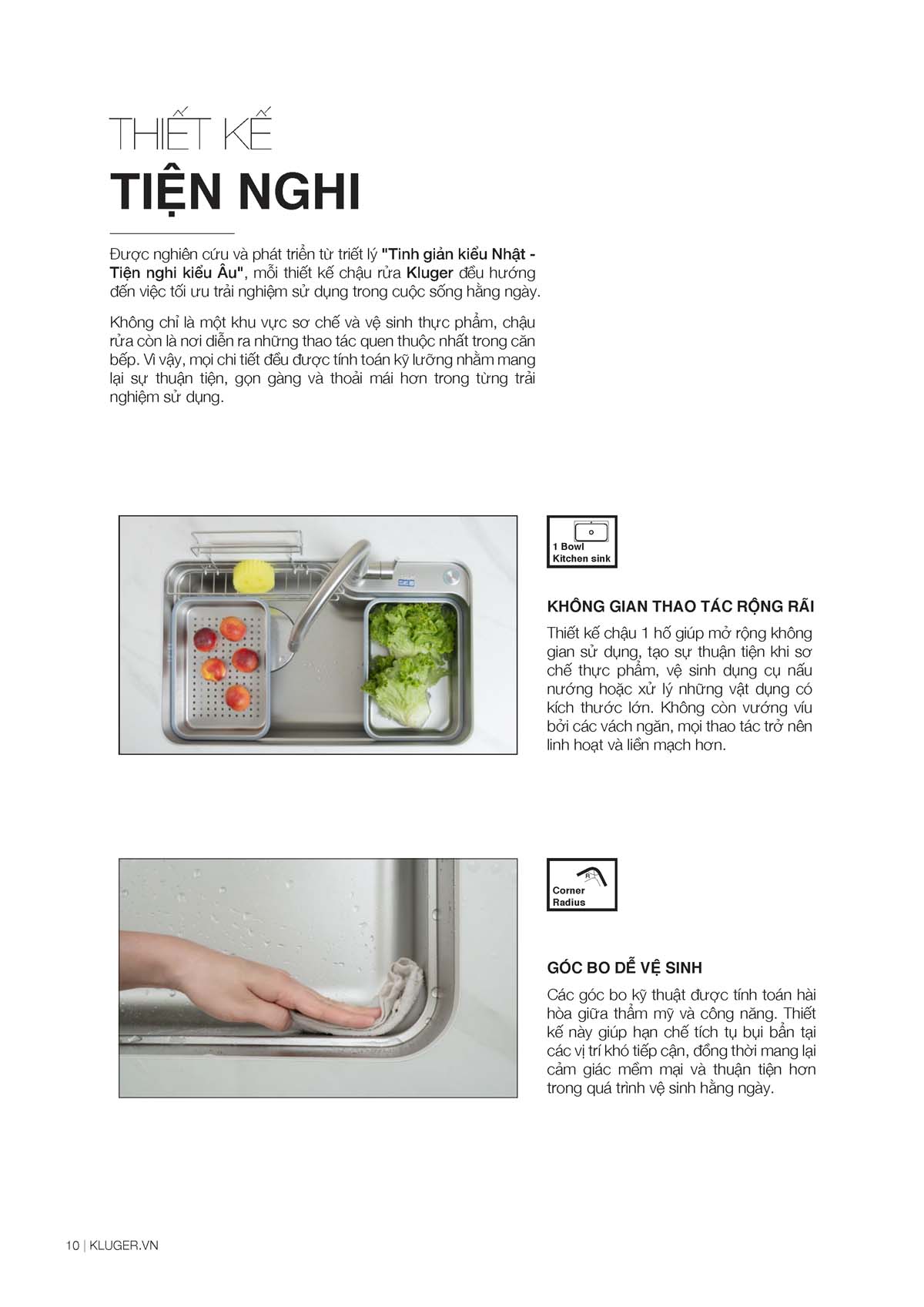 Catalogue KLUGER - Vòi chậu rửa bát chính hãng 11 Catalogue KLUGER 2026 Page 10