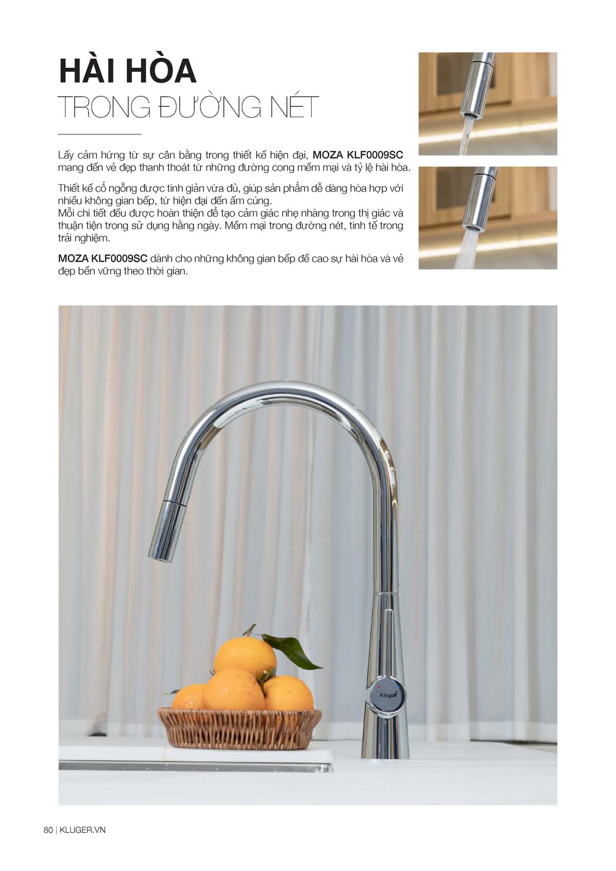 Catalogue KLUGER - Vòi chậu rửa bát chính hãng 81 Catalogue KLUGER 2026 Page 80