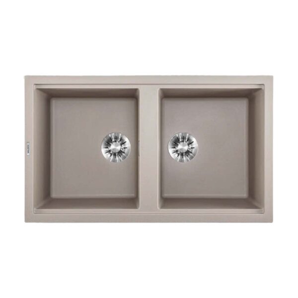 Chậu rửa bát đá Malloca Champagne K45095 2 hố