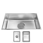 Chậu rửa bát inox MALLOCA LINEN MS7643SS âm bàn 1 hố