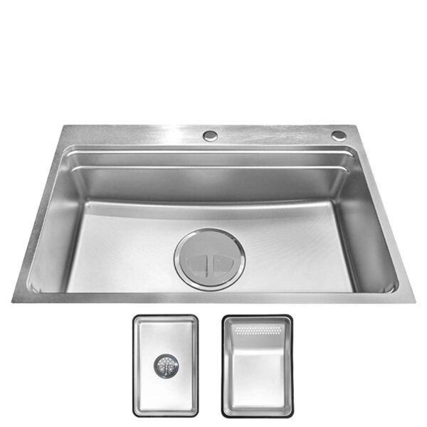 Chậu rửa bát inox MALLOCA LINEN MS7750SS 1 hố