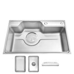Chậu rửa bát inox MALLOCA LINEN MS8048SS 1 hố