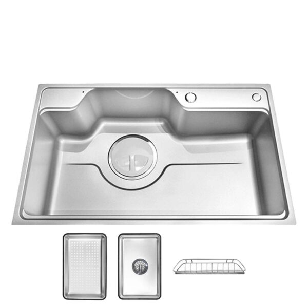 Chậu rửa bát inox MALLOCA LINEN MS8048SS 1 hố