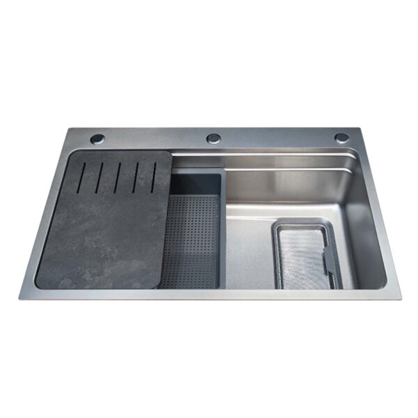 Chậu rửa bát inox MALLOCA SILVER MS7750SI 1 hố