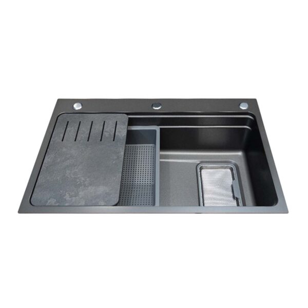 Chậu rửa bát inox MALLOCA VOLCANIC MS7750GR 1 hố