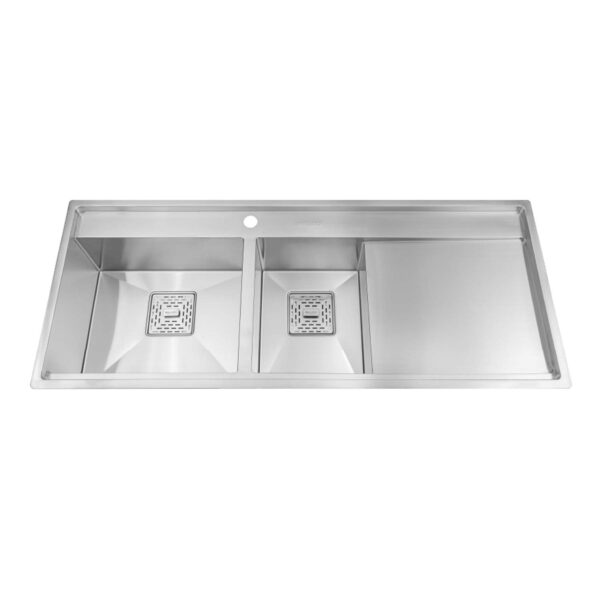 Chậu rửa bát inox Malloca MS6306ST 2 hố 1 bàn