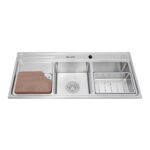 Chậu rửa bát inox Malloca MS8816N 2 hố 1 bàn