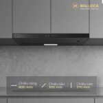 Máy hút mùi MALLOCA MH800TC 80cm âm tủ - Ảnh 4