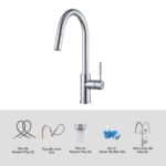 Vòi rửa bát KLUGER KLF0031SC rút dây - Ảnh 4