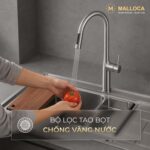 Vòi rửa bát MALLOCA K1726SS nóng lạnh rút dây - Ảnh 6