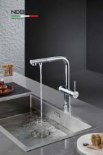 Vòi rửa bát NOBINOX MIRA NX333 rút dây 3 đường nước - Ảnh 4