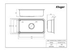 Chậu rửa bát inox KLUGER KO7847FS Plus 1 hố - Ảnh 3