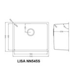 Chậu rửa bát inox NOBINOX LISA NN545S 1 hố - Ảnh 2