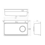Chậu rửa bát inox NOBINOX LUMIA NX554 1 hố - Ảnh 2