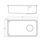 Chậu rửa bát inox NOBINOX NOVA A283D 1 hố - Ảnh 2