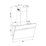 Máy hút mùi MALLOCA MC80ECO 80cm kính vát - Ảnh 2