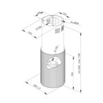 Máy hút mùi MALLOCA MONO GOLD K382G 38cm độc lập - Ảnh 2