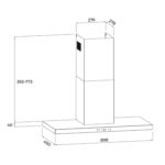Máy hút mùi MALLOCA SLIM MH9045TS 90cm chữ T - Ảnh 2