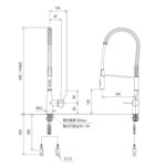 Vòi rửa bát KVK KM6211EC nóng lạnh rút dây - Ảnh 2