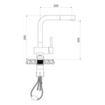 Vòi rửa bát MALLOCA K103BL nóng lạnh rút dây - Ảnh 2