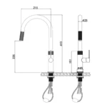 Vòi rửa bát MALLOCA K1090BM nóng lạnh - Ảnh 2