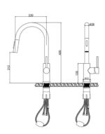 Vòi rửa bát MALLOCA K1719SS nóng lạnh rút dây - Ảnh 2