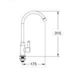 Vòi rửa bát MALLOCA K3102CBA nước lạnh - Ảnh 2
