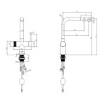Vòi rửa bát NOBINOX MIRA NX333 rút dây 3 đường nước - Ảnh 2