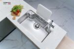 Chậu rửa bát inox NOBINOX LIRA NJ580D 1 hố - Ảnh 4