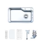 Chậu rửa bát inox NOBINOX MONO VA201 1 hố - Ảnh 3