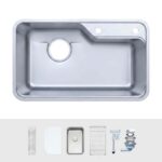 Chậu rửa bát inox NOBINOX TASA NX8350 1 hố - Ảnh 3