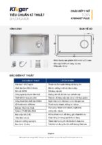 Chậu rửa bát inox KLUGER KY8045ST Plus 1 hố - Ảnh 4