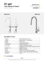 Vòi rửa bát KLUGER KLF0009SC rút dây - Ảnh 4