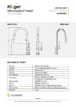 Vòi rửa bát KLUGER KLF0013SC rút dây - Ảnh 3