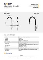 Vòi rửa bát KLUGER KLF0015W rút dây - Ảnh 3