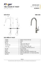 Vòi rửa bát KLUGER KLF0031S rút dây - Ảnh 3