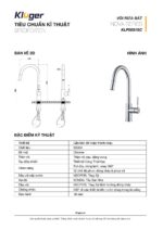 Vòi rửa bát KLUGER KLF0031SC rút dây - Ảnh 3