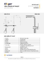 Vòi rửa bát KLUGER KLF0034C rút dây - Ảnh 4