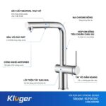 Vòi rửa bát KLUGER KLF0034C rút dây - Ảnh 2