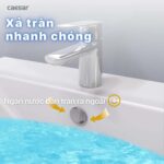 Chậu lavabo treo tường CAESAR L2355 P2445 chân dài - Ảnh 7