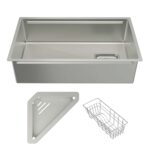 Chậu rửa bát inox HAFELE WS HS26-SSN1S-7644 567.24.400 567.24.401 1 hố - Ảnh 4