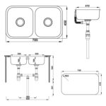 Chậu rửa bát inox HAFELE HS-SD7848 567.20.506 2 hố - Ảnh 2