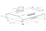 Máy hút mùi HAFELE HC-B705B 533.87.797 âm tủ - Ảnh 3