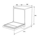 Máy rửa bát HAFELE HDW-F6052G 535.29.652 độc lập - Ảnh 2