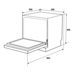 Máy rửa bát HAFELE HDW-T5532B 538.21.341 để bàn - Ảnh 2