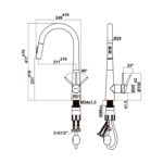 Vòi rửa bát HAFELE HT24-SH1P417 570.85.041 570.85.441 567.24.498 nóng lạnh rút dây - Ảnh 2